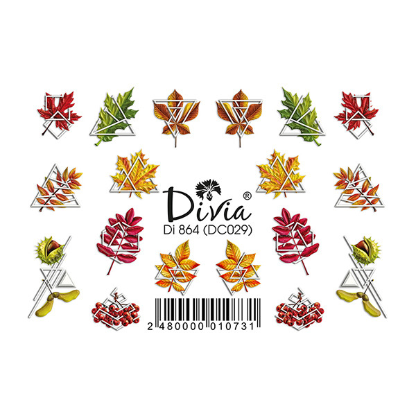 3D Наклейка D864 (DC029) осінь