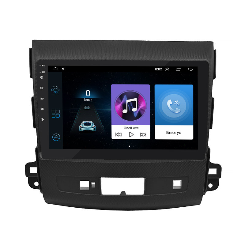 Штатна магнітола Lesko для Mitsubishi Outlander II Рестайлінг 2009-2013 екран 9" 1/16Gb/ Wi-Fi Optima GPS 7 шт.