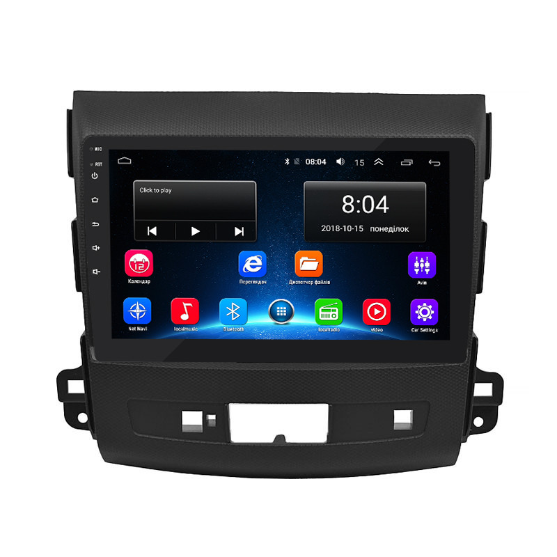 Штатна магнітола Lesko для Mitsubishi Outlander II Рестайлінг 2009-2013 екран 9" 2/32Gb/ Wi-Fi Optima GPS 8 шт.