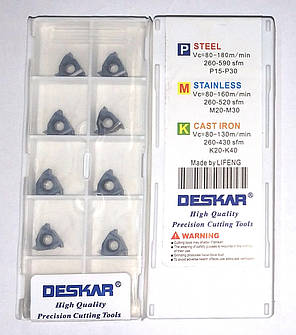 11ER 2.5 ISO LDA DESKAR (Сталь, Нержавіюча сталь, Чавун) Твердосплавна пластина, фото 1