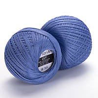 Yarnart LILY (Лілі) № 0582 темно-блакитний (Пряжа бавовна, нитки для в'язання)