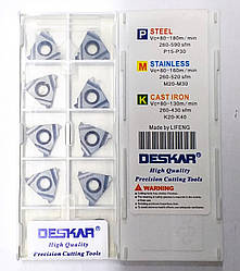 16ER 2.0 ISO LDA DESKAR (Сталь, Нержавіюча сталь, Чавун) Твердосплавна пластина