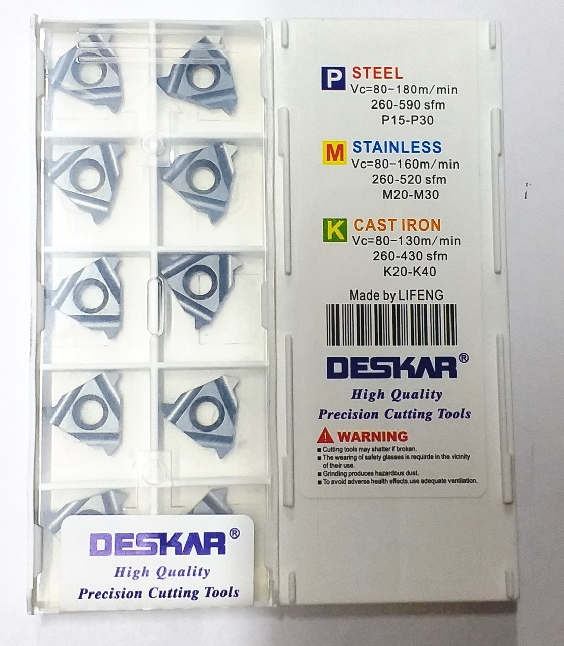 16ER 2.5 ISO LDA DESKAR (Сталь, Нержавіюча сталь, Чавун) Твердосплавна пластина