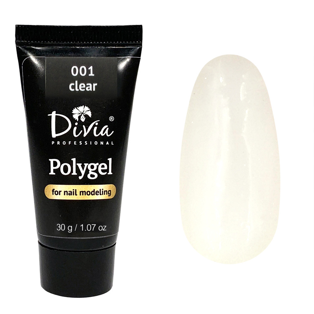 Divia Polygel  Di908 001  прозорий, 30г