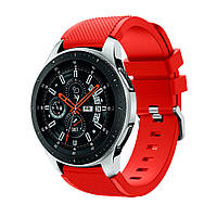 Ремінець для Samsung Galaxy Watch 46mm Silver / Samsung Gear S3 - червоний / силікон / 22мм