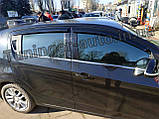 Дефлектори вікон (вітровики) Chevrolet Aveo 4 HB 2011-, фото 2