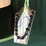 Намисто з натуральноог фіолетового смугастого агата Куля+Гарбуз 48см