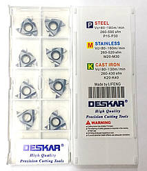 16ER AG 55 LDA DESKAR (Сталь, Нержавіюча сталь, Чавун) Твердосплавна пластина