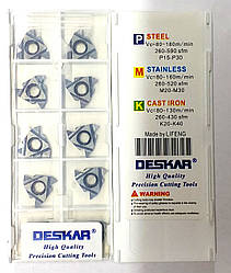 16ER AG 60 LDA DESKAR (Сталь, Нержавіюча сталь, Чавун) Твердосплавна пластина