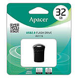 USB 32GB Apacer AH116 Black (AP32GAH116B-1), фото 3