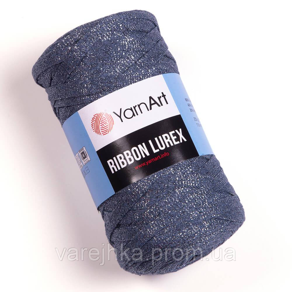 Пряжа YarnArt Ribbon 750 чорний (ЯрнАрт Ріббон) первинка трикотажна стрічка