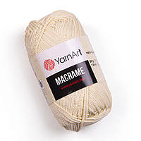 Yarnart MACRAME (Макрамэ) № 137 молочный (Пряжа синтетическая, нитки для макраме)