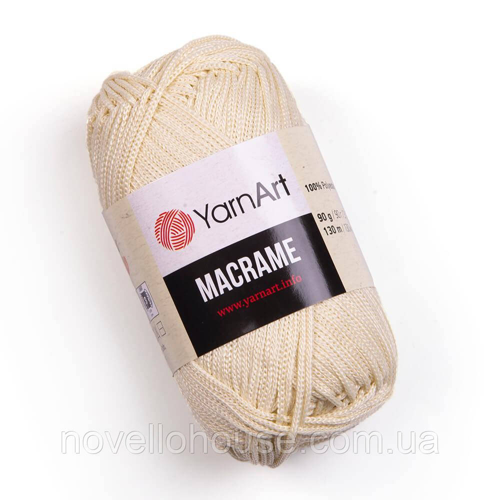 Yarnart MACRAME (Макраме) № 137 молочний (Пряжа синтетична, нитки для макраме)