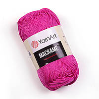 Yarnart MACRAME (ЯрнАрт Макрамэ) № 140 ярко-розовый (Пряжа для сумок макраме, нитки для вязания)