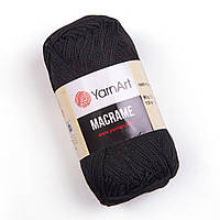 Yarnart MACRAME (ЯрнАрт Макрамэ) № 148 черный (Пряжа для сумок макраме, нитки для вязания)