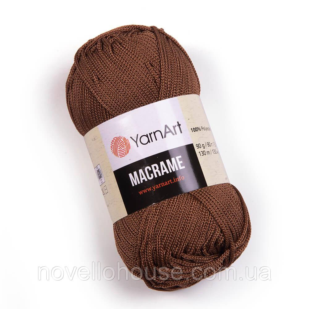 Yarnart MACRAME (Макраме) № 151 коричневий (Пряжа синтетична, нитки для макраме)