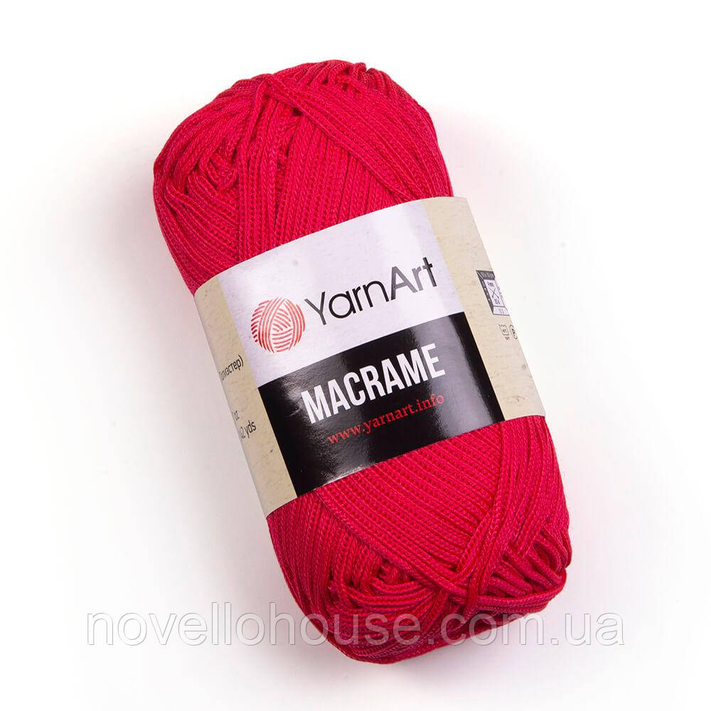 Yarnart MACRAME (ЯрнАрт Макраме) № 163 червоний (Пряжа для сумок макраме, нитки для в'язання)