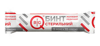 Бинт стерильний марлевий медичний BigQ 5 м х 10 см, тип 17