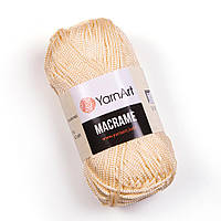 Yarnart MACRAME (ЯрнАрт Макрамэ) № 165 кремовый (Пряжа для сумок макраме, нитки для вязания)
