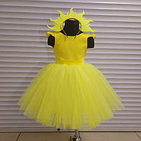 Желтое нарядное пышное платье с блестками Костюм Солнышко Цыпленок Одуванчик Кульбабка