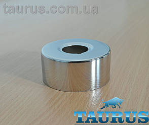 Круглий високий декоративний фланець D67/висота 30 мм, внутрішній розмір 3/4"z (d26 мм). Хром. Латунь