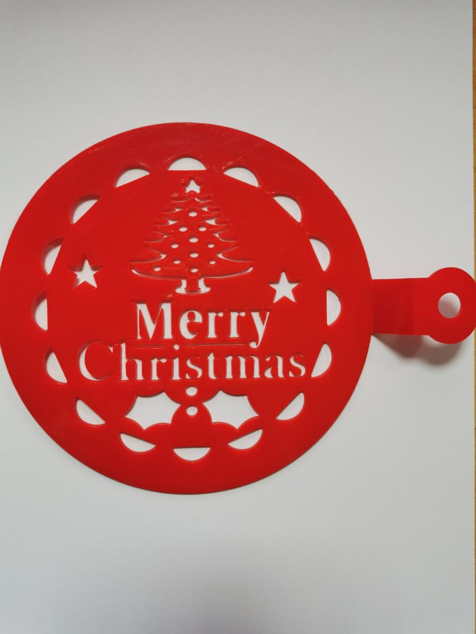 Трафарет для торта Merry Christmas 15 см (200420)