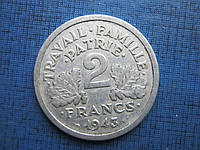 Монета 2гладень Франція 1943 1941 1945 три роки ціна за 1 монету