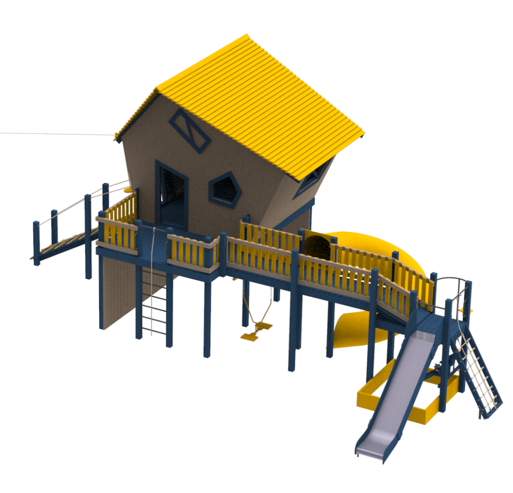 Дитячий ігровий комплекс База супергероїв 1840х690 см (Kidigo ТМ)