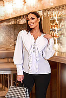 Женская нарядная блуза батал, стильная блуза больших размеров, красивая женская рубашка батал