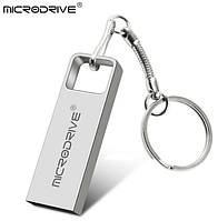 Металева USB Флешка 32гб для комп'ютера Microdata Aluminum 32GB Сірий