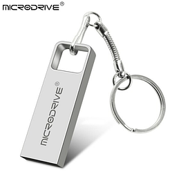 Металева USB Флешка 128гб для комп'ютера Microdata Aluminum 128GB Сірий