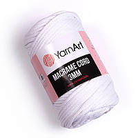 Yarnart Macrame Cord 3 мм (Макраме корд 3 мм) № 751 білий (Пряжа, нитки для в'язання макраме)