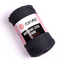 Yarnart Macrame Cord 3 мм (Макраме корд 3 мм) № 758 темно-серый (Пряжа, нитки для вязания макраме)