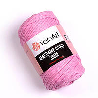 Yarnart Macrame Cord 3 мм (Макраме корд 3 мм) № 762 светло-розовый (Пряжа, нитки для вязания макраме)