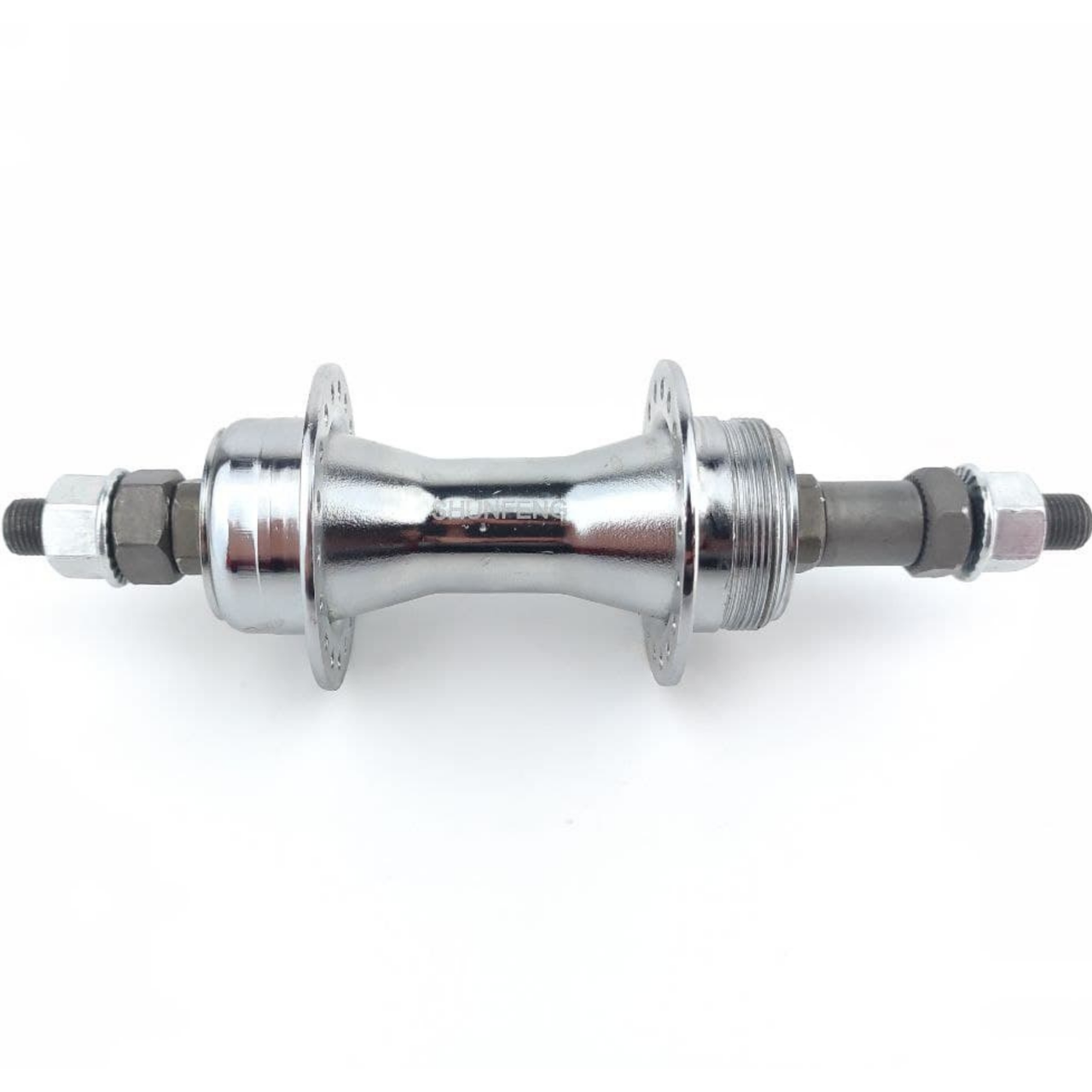 Втулка задня 02 метал 36 спиць, Хром OLD 135 мм Shunfeng