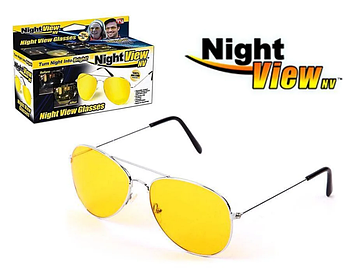 Желтые очки для водителей ночного виденья Night View Glasses / Антибликовые очки для водителей