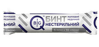 Бинт марлевий медичний нестерильний BigQ 5м х 10см, тип 17, 44096