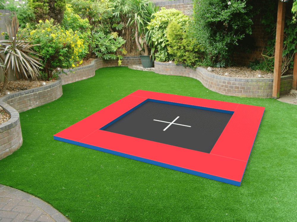 Вуличний батут ґрунтовий 240х240 см (Kidigo ТМ)