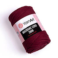 Yarnart Macrame Cord 3 мм (Макраме корд 3 мм) № 781 бордо (Пряжа, нитки для вязания макраме)