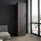 Шафа для одягу і речей MebelProff P-8,шафа-пенал з висувними ящиками і полицями в спальню, вітальню, передпокій, фото 5