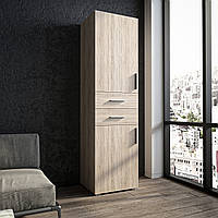 Шаф для одягу і речей MebelProff P-8,шкаф-пітал з висувними ящиками і полицями в спальню, вітальню, приходжу Дуб Сонома