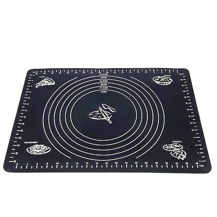 Силіконовий килимок для випічки і розкочування тіста A-Plus 300х400 мм №559 чорний, фото 2