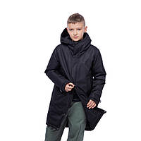 Детская демисезонная мембранная куртка на мальчика черная размер 134-158 Traveler