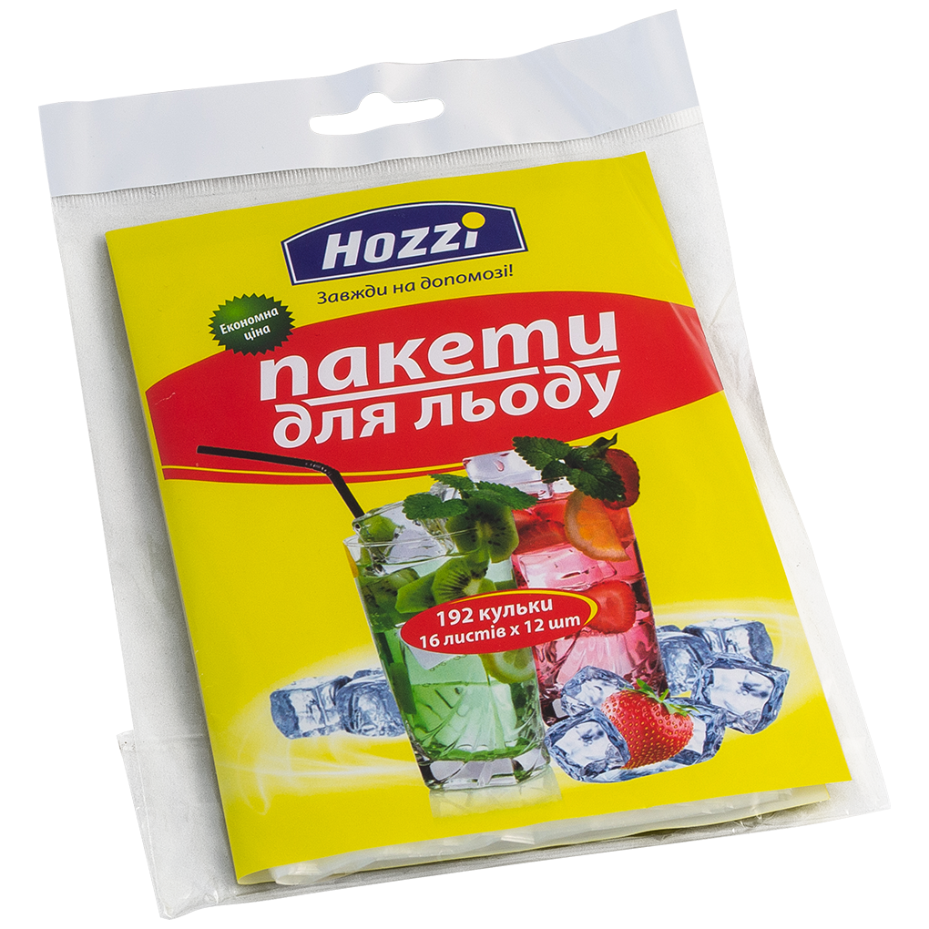 Пакет для льоду TM "Hozzi" 192 кульки (16 листів х 12 шт.)