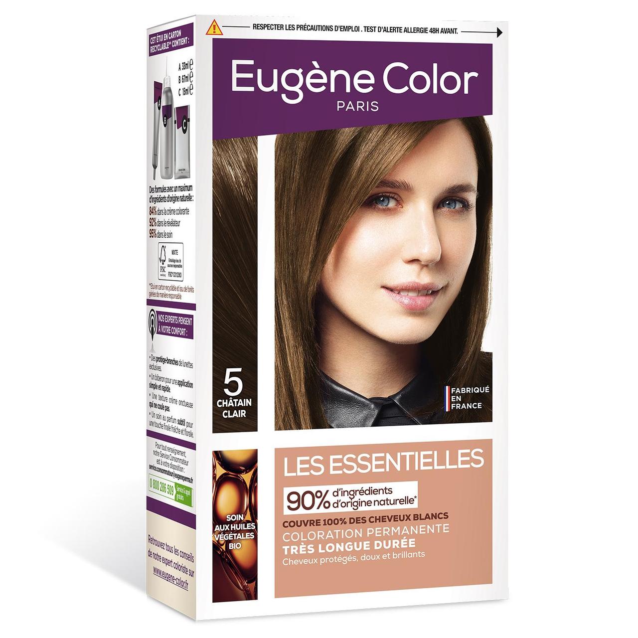 Стійка Фарба без Аміаку Eugene Color Paris Les Essentielles 5 Світлий Шатен 115 мл