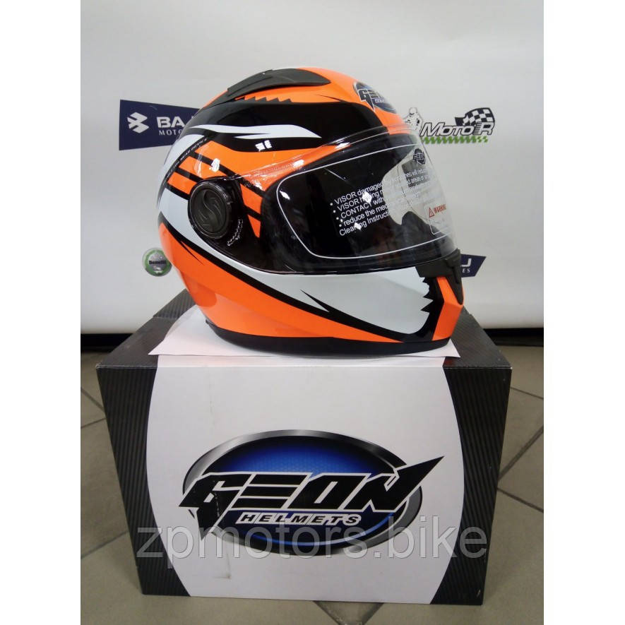 Мотошолом, шолом Geon 968 Race black-orange