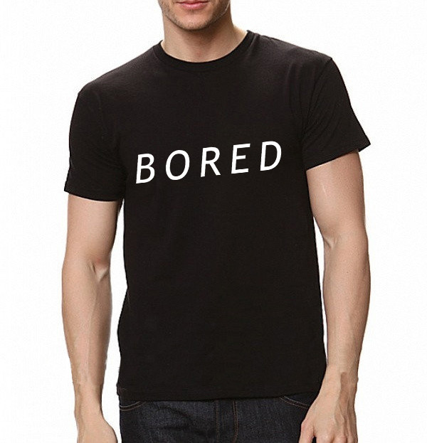 Чоловіча футболка з принтом "BORED", фото 1