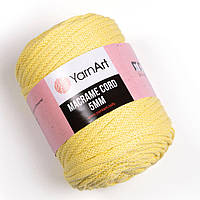 Yarnart MACRAME CORD 5 мм (Макраме Корд 5 мм) № 754 желтый (Пряжа полухлопок, нитки для вязания)