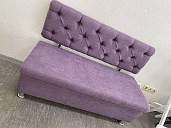 Офісний диван із коробом, каретна стяжка, велюр DS 1200*500*800h Фіолетовий