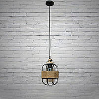 Черный подвесной светильник в стиле лофт на 1 лампу Е27 СветМира Loft D-9035-1BK